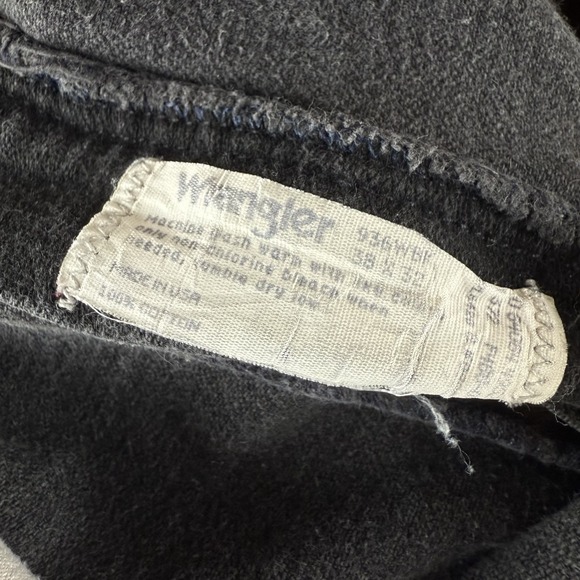 VTG Wrangler Jeans Mens 38x31 Black 936WBK Slim Fit Cowboy Made In USA Faded - Picture 7 of 11